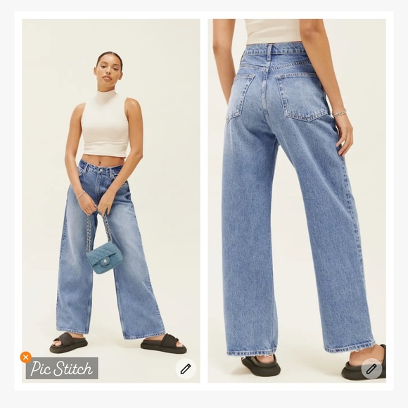 Reformation Jeans Wilder High Rise Wide Leg Cropped Jeans Women's size 27 - Picture 2 of 9